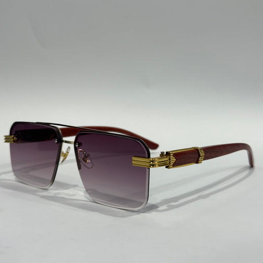 Premium Rimless Shades with Authentic Wood Arms