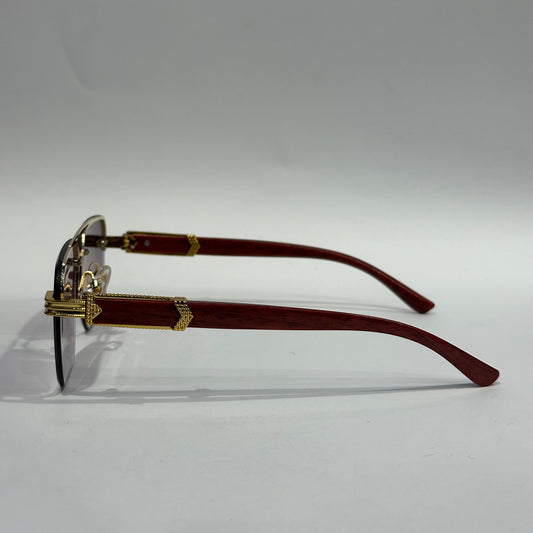 Premium Rimless Shades with Authentic Wood Arms