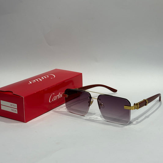 Premium Rimless Shades with Authentic Wood Arms
