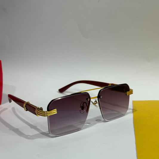 Premium Rimless Shades with Authentic Wood Arms